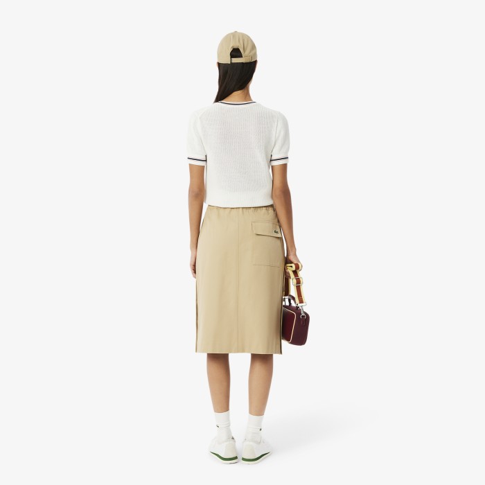юбка женская юбка lacoste из хлопка от бренда lacoste вид слева