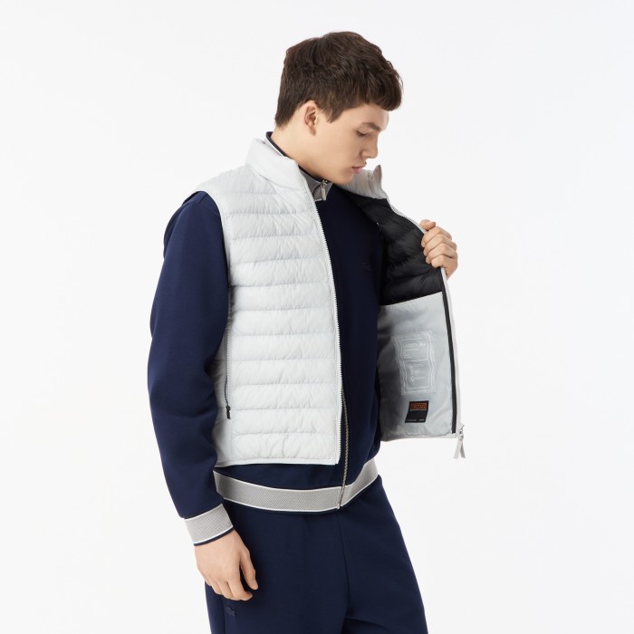 жилетка мужской стеганный жилет lacoste с высоким воротом по цене 24486 руб вид справа