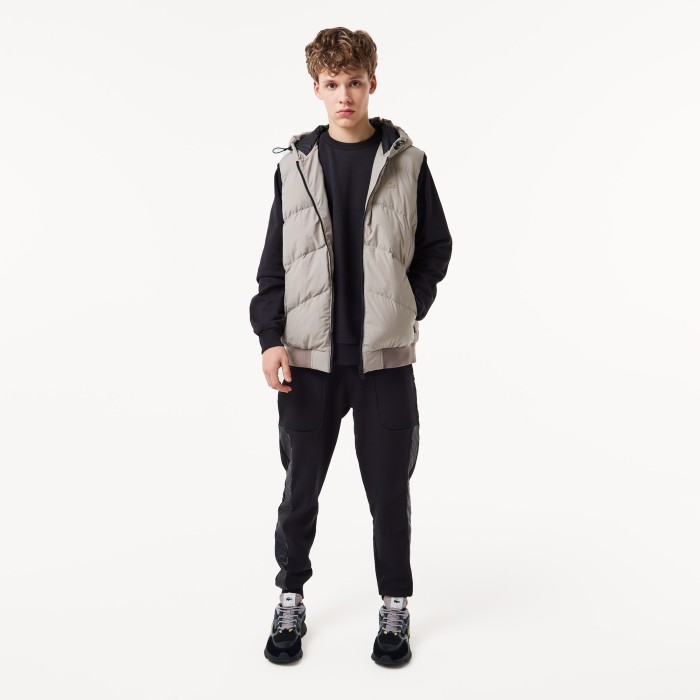 жилетка мужской жилет lacoste приталенного кроя - качественный продукт вид сбоку