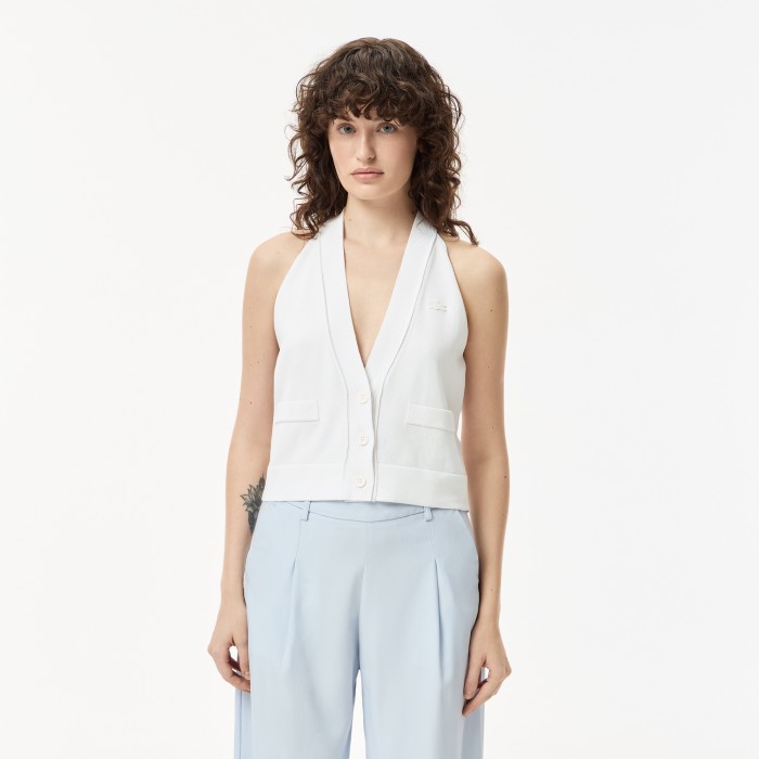 жилетка женский легкий кардиган lacoste без рукавов AF050670V фотография