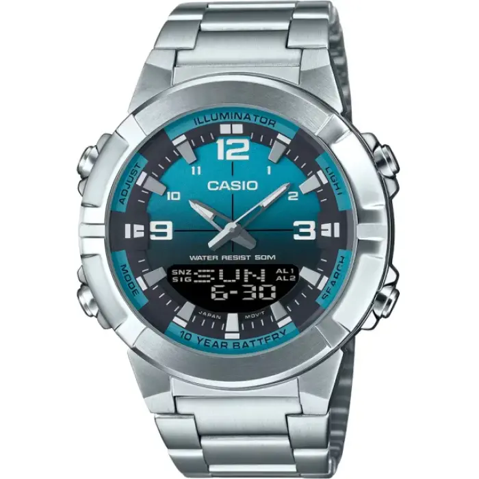 японские наручные мужские часы . коллекция ana-digi AMW-870DA-2A2 фотография