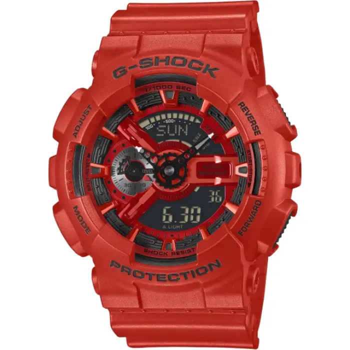 японские наручные мужские часы . коллекция g-shock GA-110RRB-4A фотография