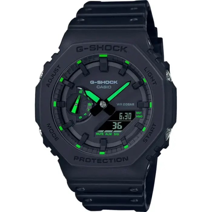 японские наручные мужские часы . коллекция g-shock GA-2100-1A3 фотография