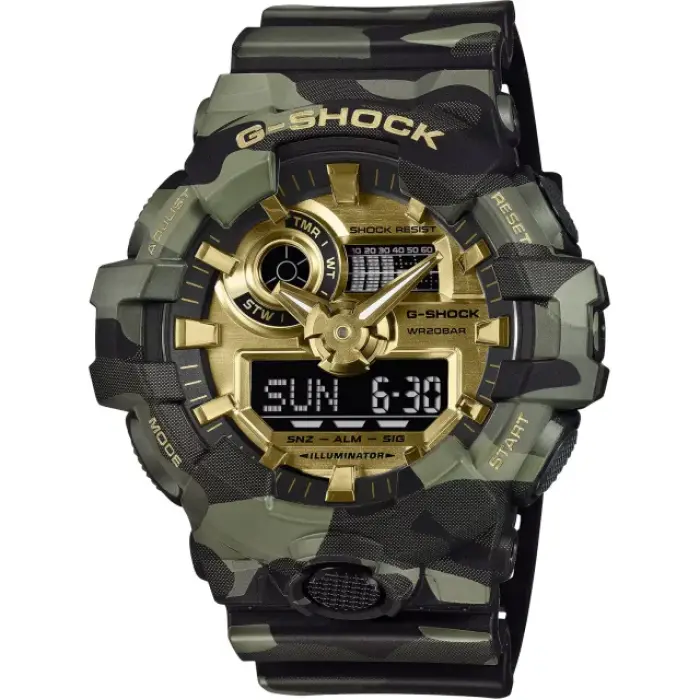 японские наручные мужские часы . коллекция g-shock GA-700CMG-3A фотография