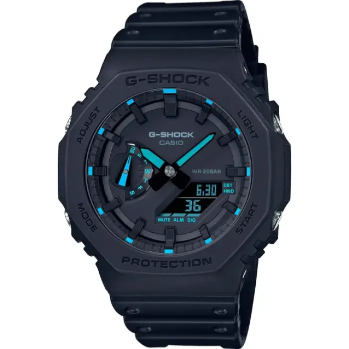 японские наручные мужские часы . коллекция g-shock GA-2100-1A2 фотография