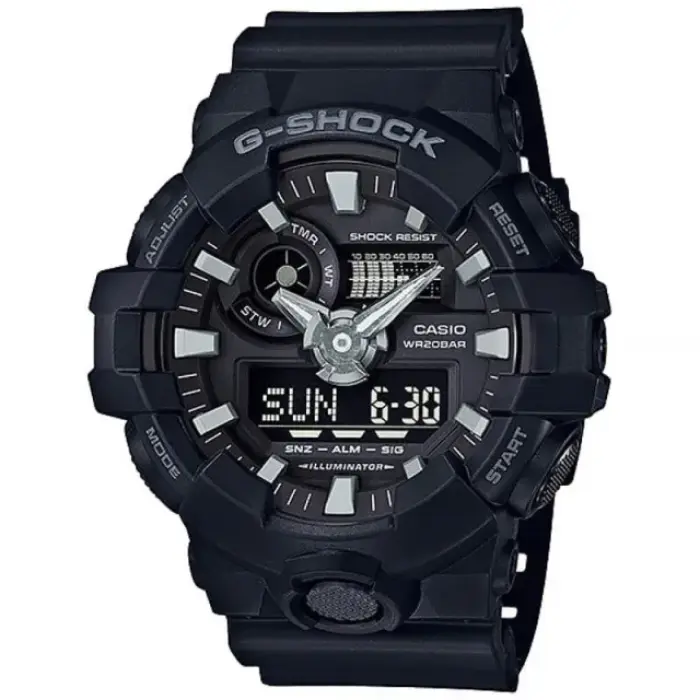 японские наручные мужские часы . коллекция g-shock GA-700-1B фотография