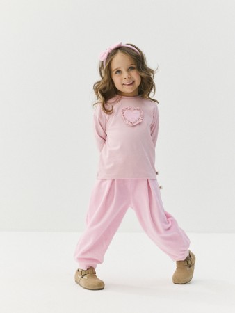 брюки из велюра "розовые" 0+ фотография