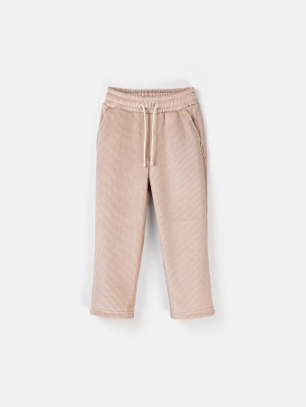 брюки вельветовые "пудровый беж" утепленные - одежда для малышей для малышей 