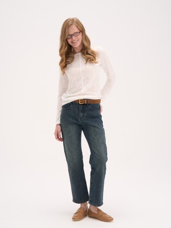 джинсы straight fit с вискозой "сине-зеленый джинс" женские - детская одежда, обувь и аксессуары для всех возрастов стрейч 