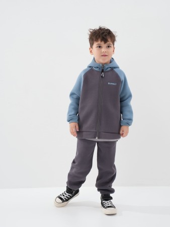джоггеры "графит" утепленные - детская одежда графитовая 
