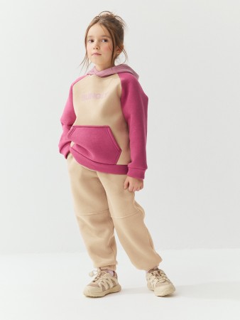 джоггеры "крем-брюле" утепленные - детская одежда крем-брюле 