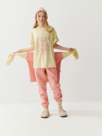 джоггеры с карманами "роза" утепленные 7+ - детская одежда зимняя 