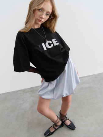 футболка с митенками "уголь" 7+ - одежда, обувь и аксессуары для школьников недорогие 