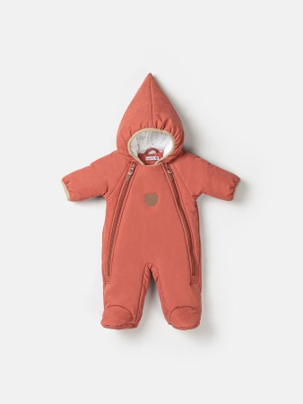 комбинезон демисезонный с закрытой ножкой "терракот" 0+ - детские комбинезоны для активного отдыха 