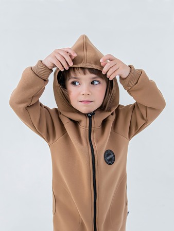 комбинезон с капюшоном и карманами "песок" утепленный фотография