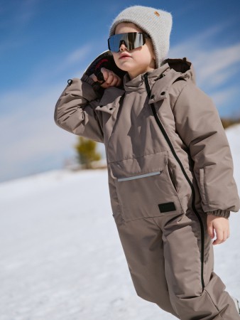 комбинезон зимний с карманом "кофе" - детская одежда, обувь и аксессуары для всех возрастов для малышей 