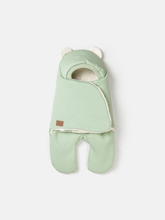 конверт-звездочка "шалфей" с прорезями для ремней безопасности 0+ - конверты на выписку для новорожденных bungly 