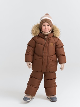 костюм зимний на пуху "кофе" 0+ - детские костюмы
