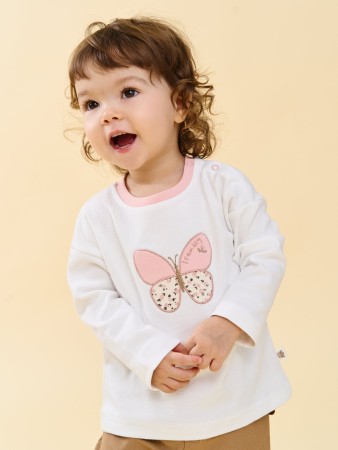 лонгслив "бабочка" с принтом 0+ - детская одежда, обувь и аксессуары для всех возрастов