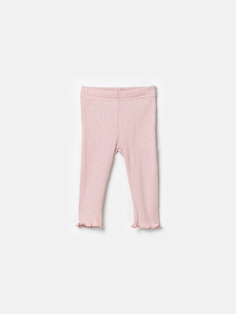 лосины с волнистым краем "дымчатая роза" из кашкорсе 0+ - лосины для малышей bungly 