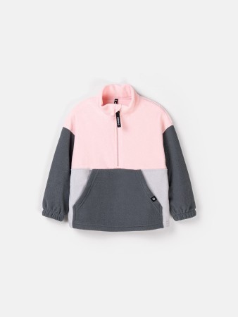 олимпийка флисовая колор блок "графит/роза" 7+ - детская одежда, обувь и аксессуары для всех возрастов графитовая 