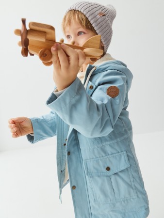 парка демисезонная на меху "голубой камень" фотография