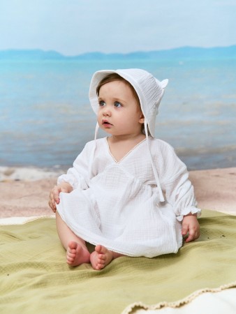 платье муслиновое "сахар" 0+ - детская одежда, обувь и аксессуары муслиновая 