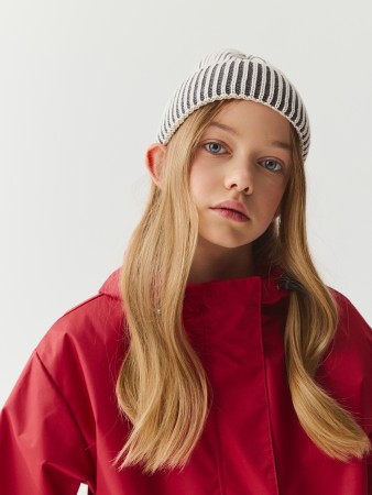 шапка хлопковая "графит" 7+ - детские головные уборы хлопковые 