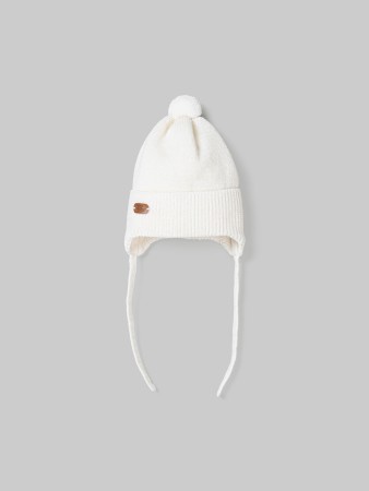 шапка из смесовой шерсти "молоко" 0+ - шапки для новорожденных дорогие 