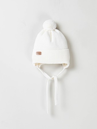 шапка зимняя из смесовой шерсти "снежок" 0+ - детские шапки дорогие 