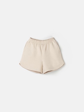 шорты из 100% хлопка "беж" женские фотография
