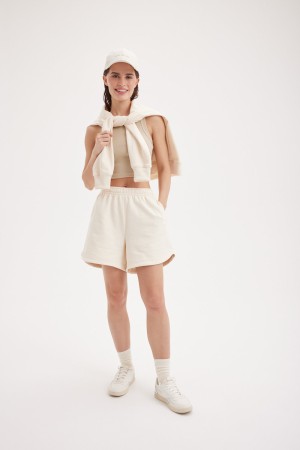 шорты из 100% хлопка "лён" женские фотография