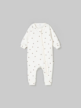 слип на молнии "сердечки" 0+ - детские комбинезоны на молнии 