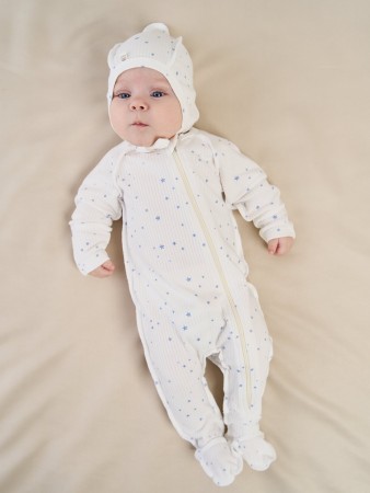 слип с закрытой ножкой "голубые звезды" 0+ фотография