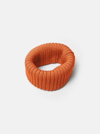 снуд из смесовой шерсти "мандарин" вертикальная вязка - детские снуды и баффы