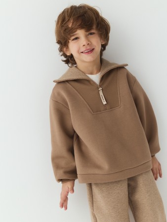 свитшот "какао" утепленный - детские толстовки и свитшоты bungly 