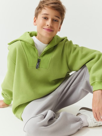 свитшот "лайм" утепленный 7+ - детские толстовки и свитшоты для школьников 