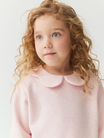 свитшот "розовый меланж" утепленный - детские толстовки и свитшоты меланж 