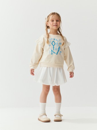 свитшот с рюшей "куколка" - детские толстовки и свитшоты для малышей 