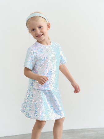 топ бархатный с пайетками "снежные искры" - топы и майки для новорожденных