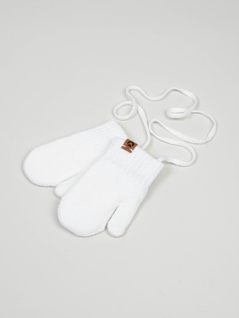 варежки вязаные двухслойные "молоко" - детские перчатки и варежки