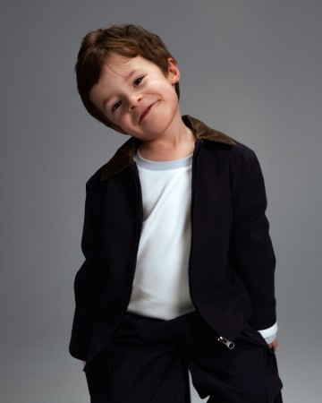 детская хлопковая куртка unisex с вельветовым воротником фотография