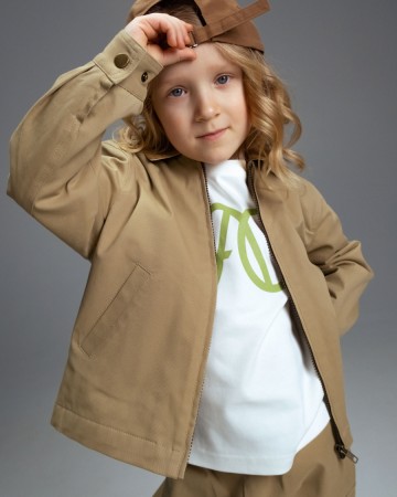 детская хлопковая куртка unisex с вельветовым воротником фотография