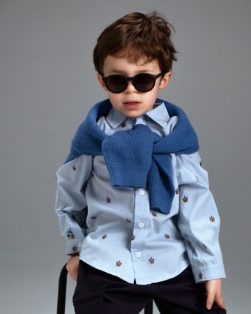 детская рубашка unisex из хлопка с вышивкой фотография