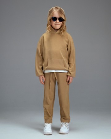 детские вязаные джоггеры unisex из шерсти - брюки для мальчиков 
