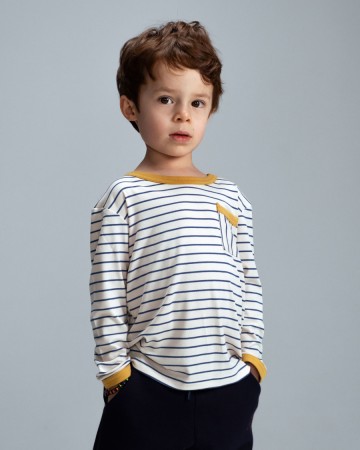 детский лонгслив в полоску unisex из района светло-бежевый - детская одежда, обувь и аксессуары для всех возрастов весенняя 