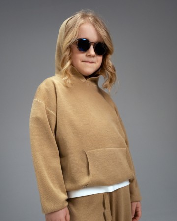 детский вязаный худи unisex из шерсти - одежда