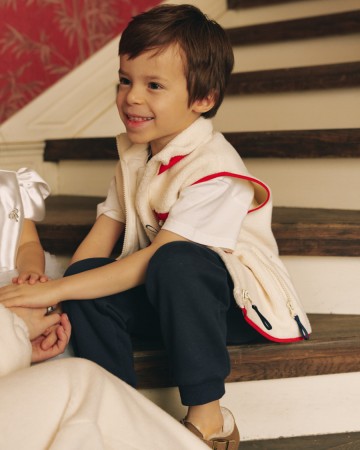 детский жилет unisex из флиса с меховым эффектом фотография