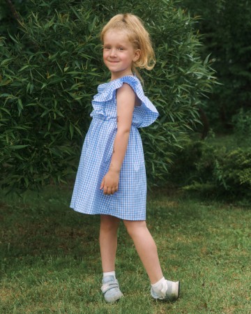 детское хлопковое платье в клетку - платья и сарафаны в клетку 