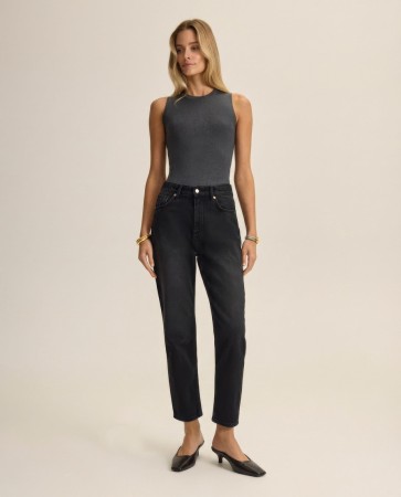 джинсы mom fit с высокой посадкой - женская одежда